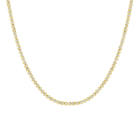 Bezel Tennis Necklace