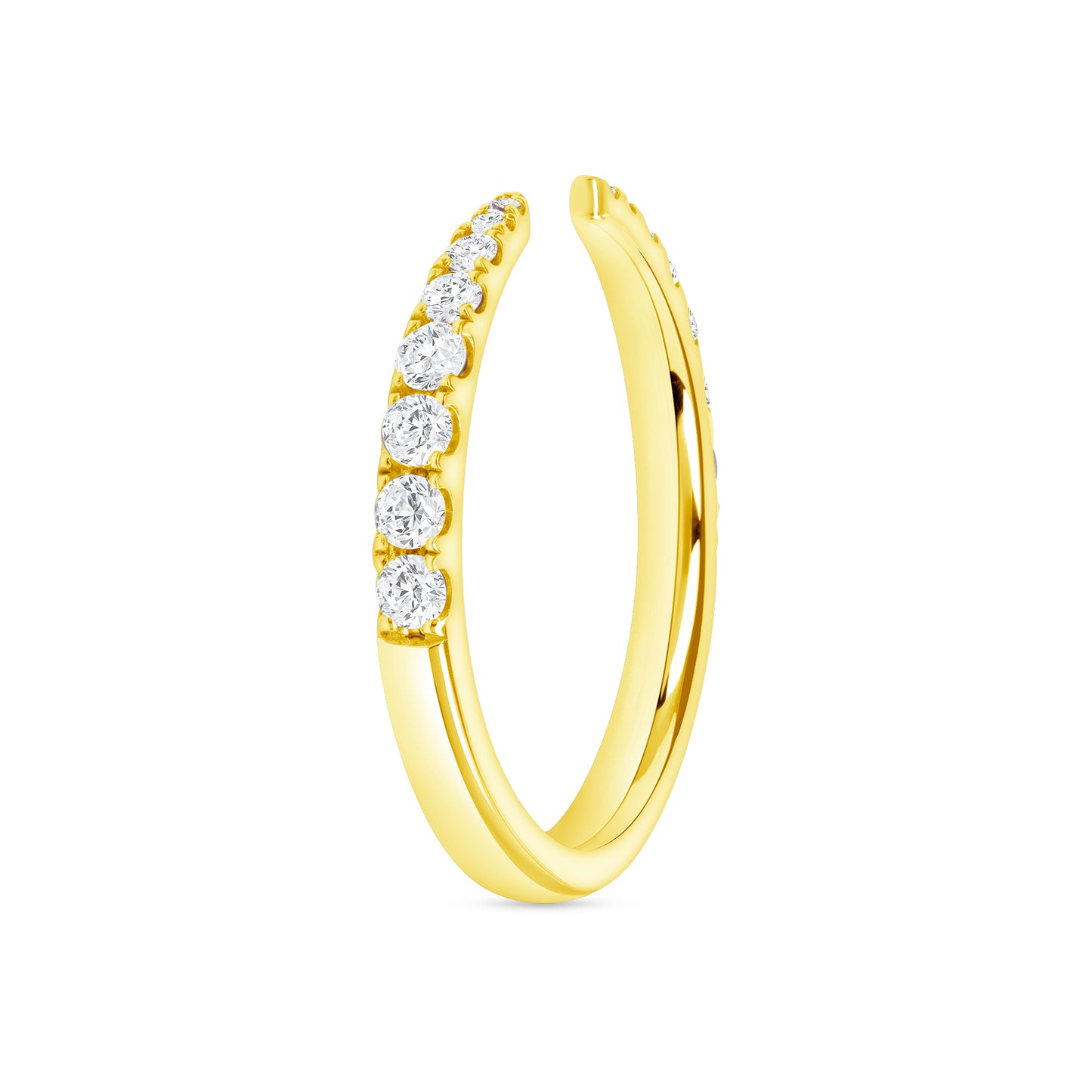 Open Graduated Diamond Band