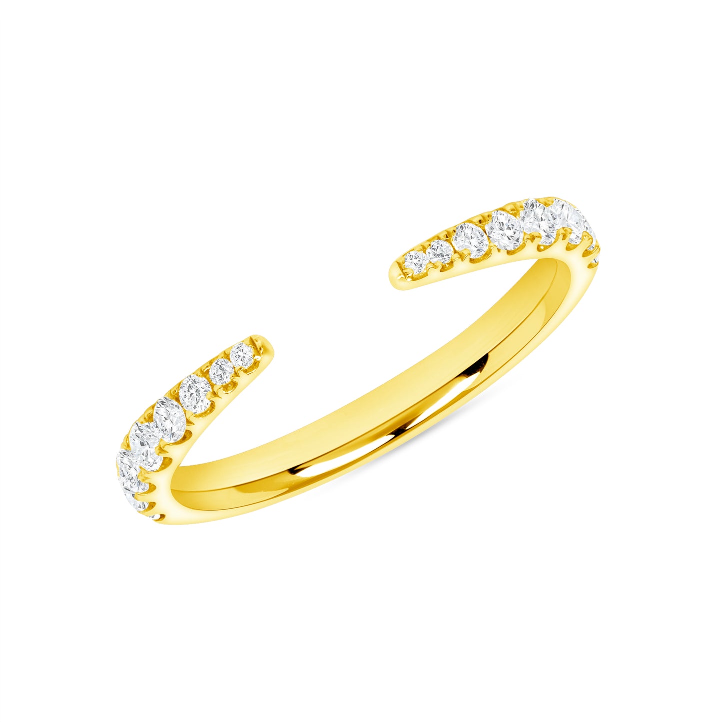 Open Graduated Diamond Band