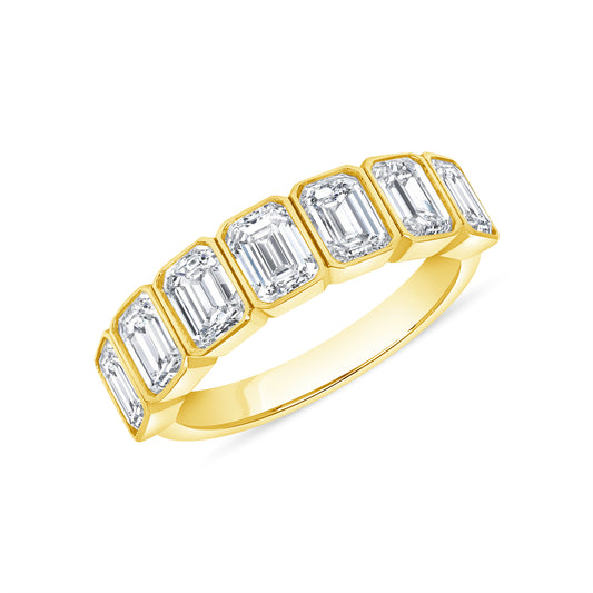 Emerald Cut Bezel Band